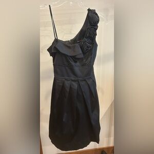 Teeze Me Black Dress with Rosette Detail  Size 5